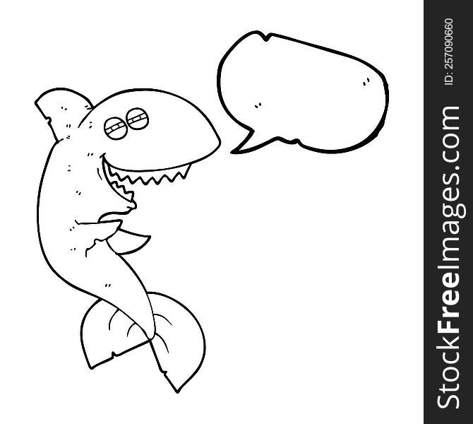 speech bubble cartoon laughing shark