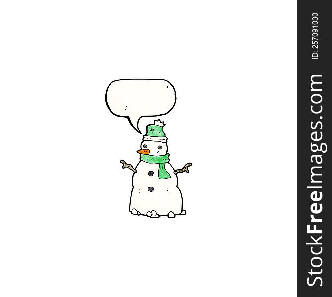 cartoon snowman