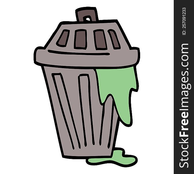 Cartoon Doodle Waste Bin