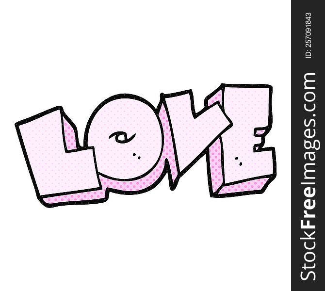 freehand drawn cartoon love sign