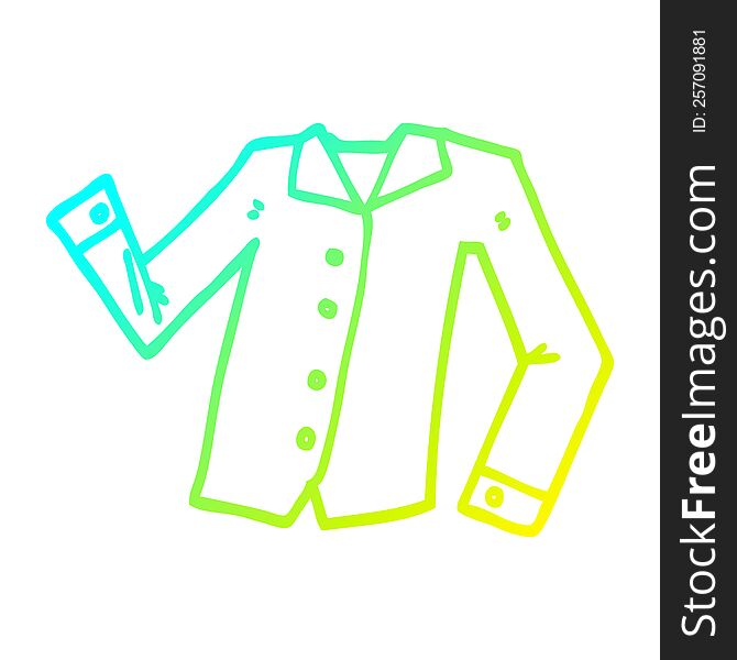 cold gradient line drawing of a cartoon work shirt