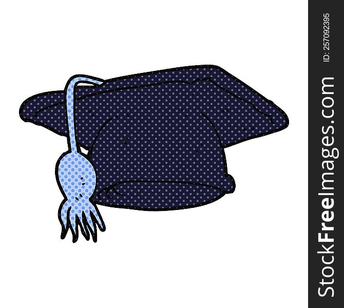 freehand drawn cartoon graduation cap