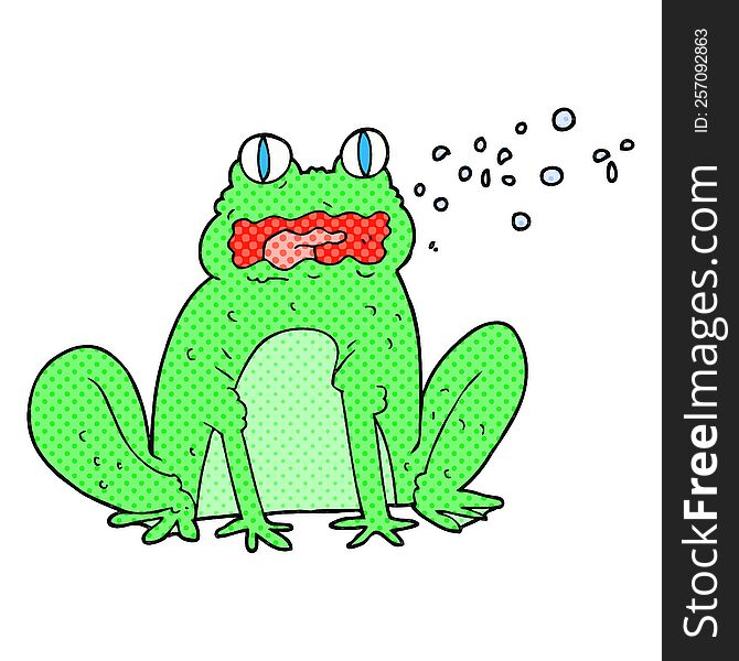 Cartoon Burping Frog