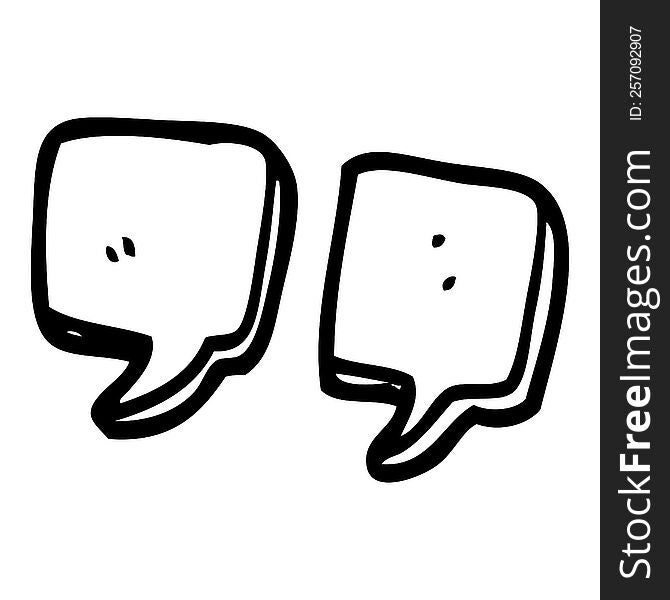 Line Drawing Cartoon Quotation Marks