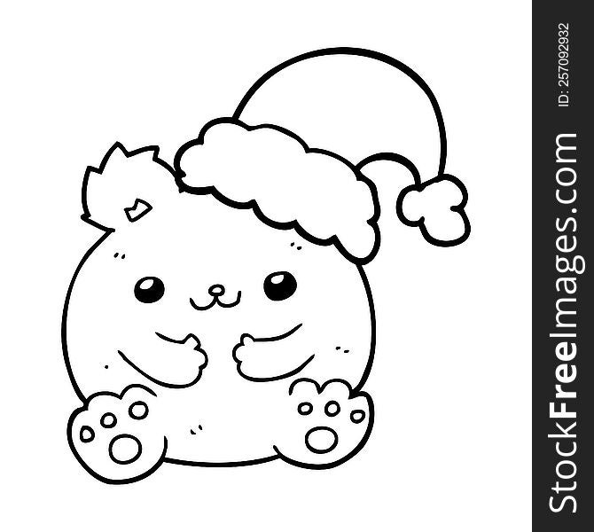 cute cartoon christmas bear