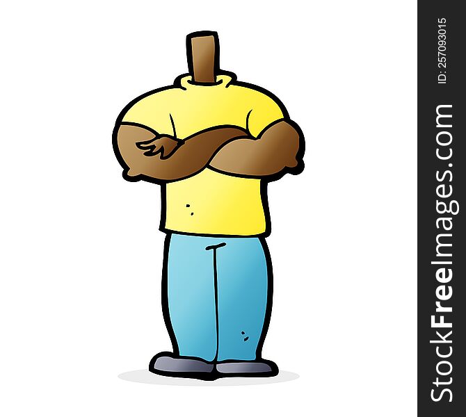 cartoon body with folded arms (mix and match cartoons or add own photos