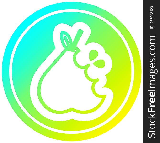 juicy pear circular icon with cool gradient finish. juicy pear circular icon with cool gradient finish