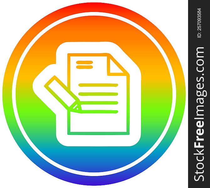 Writing Document Circular In Rainbow Spectrum
