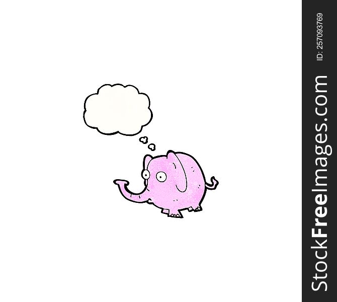 Cartoon Elephant With Thought Bubble