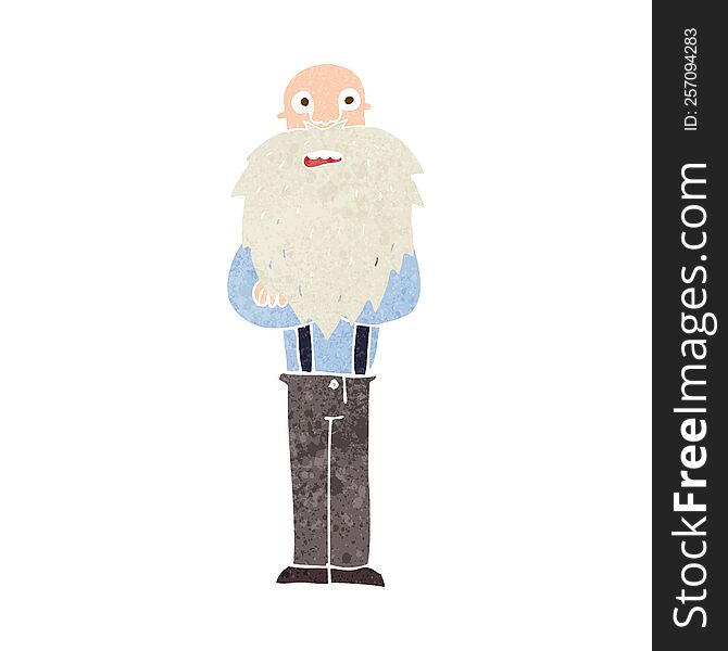 cartoon bearded old man
