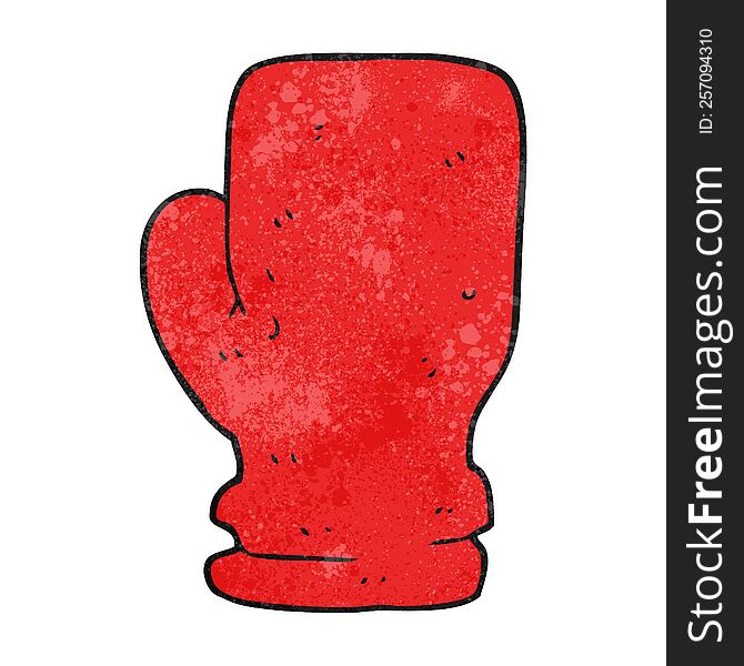 freehand textured cartoon boxing glove