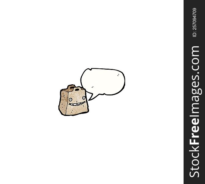 paper bag cartoon character