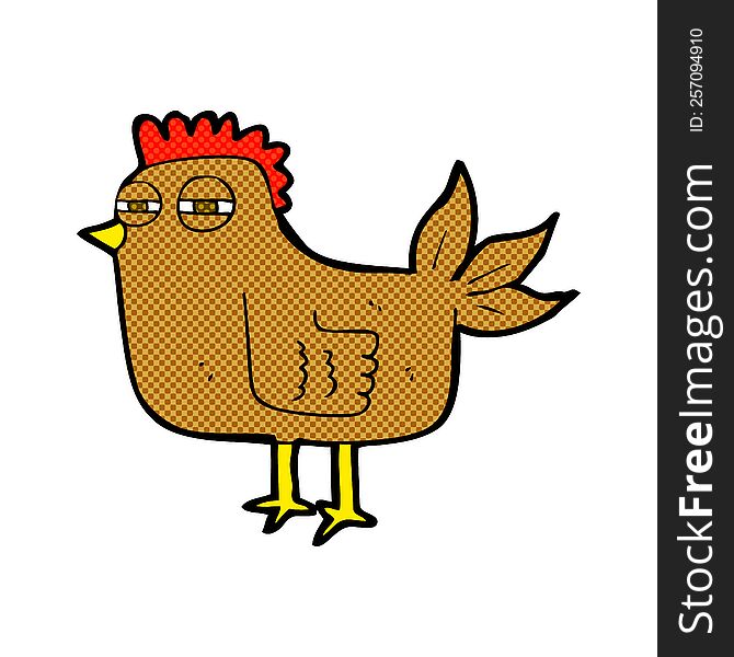 Cartoon Sly Hen