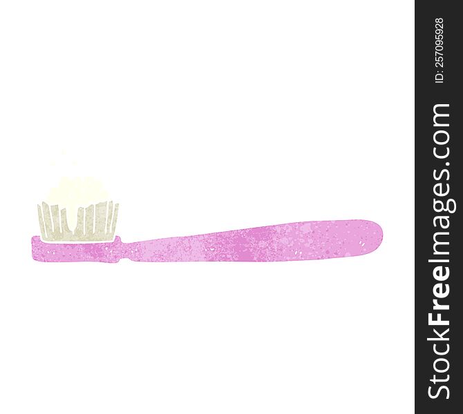 retro cartoon tooth brush