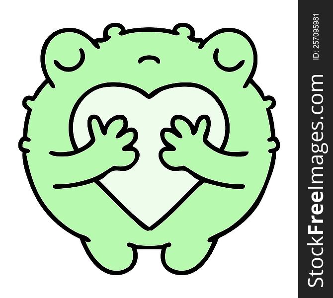 sad frog in love