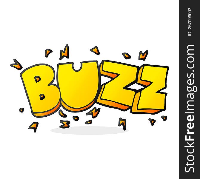 freehand drawn cartoon buzz symbol