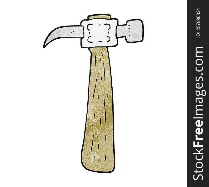 freehand textured cartoon hammer