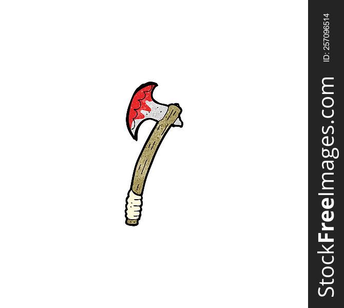 cartoon bloody axe