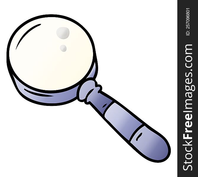 Gradient Cartoon Doodle Of A Magnifying Glass