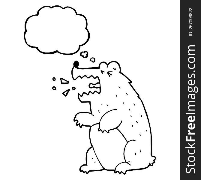 Thought Bubble Cartoon Bear
