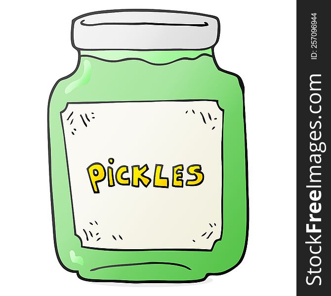 Cartoon Pickle Jar