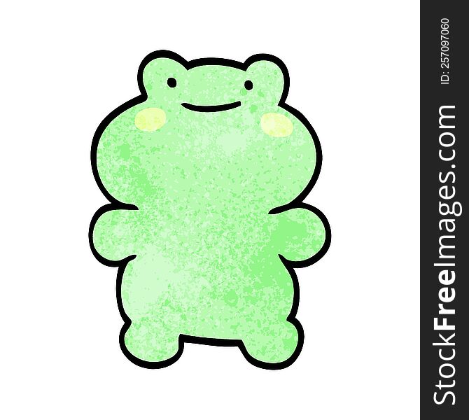 cartoon doodle frog