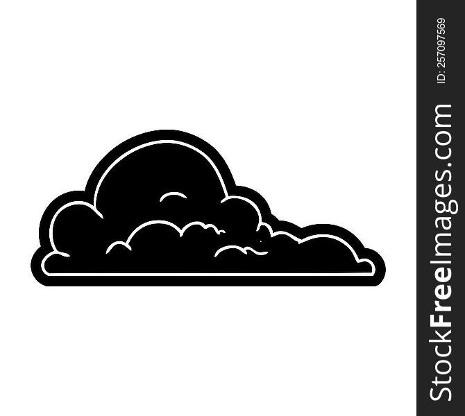 cartoon icon of white large clouds. cartoon icon of white large clouds