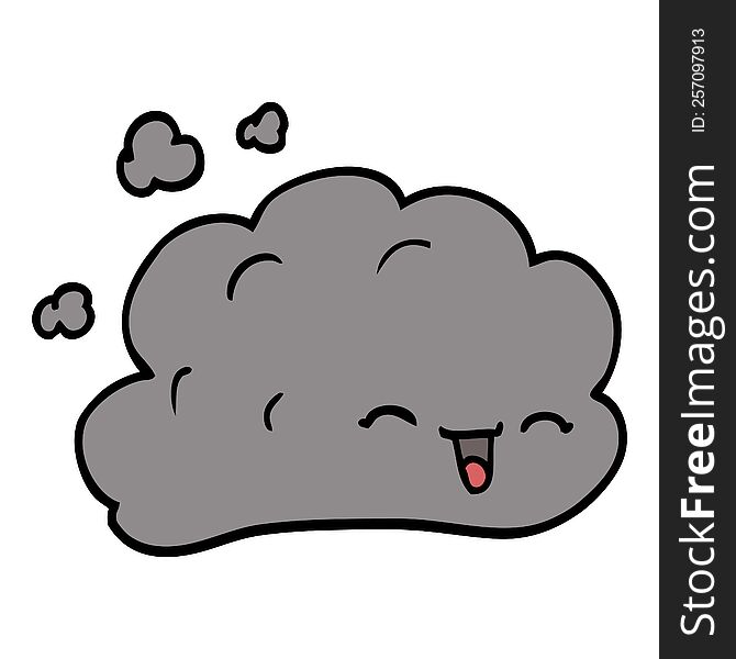 Cartoon Doodle Grey Smoke