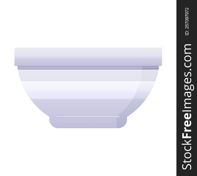 Flat colour illustration of a bowl