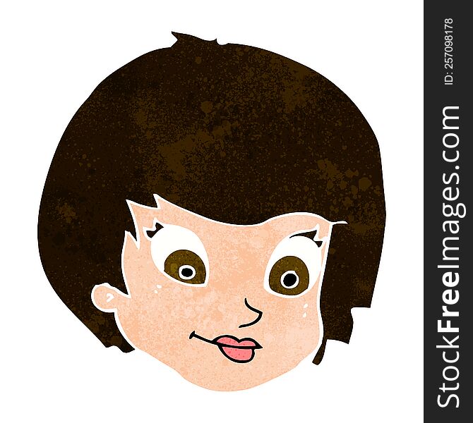 cartoon female face