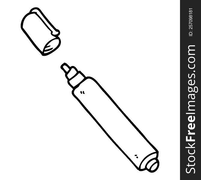 line drawing cartoon office pen