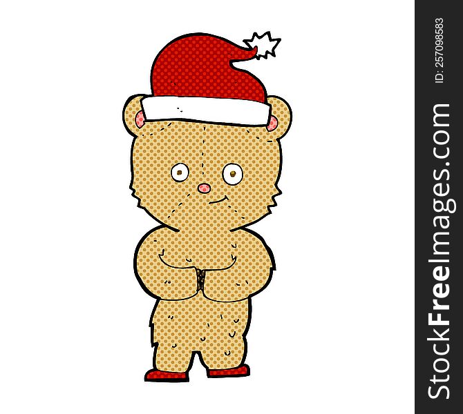 cartoon christmas teddy bear