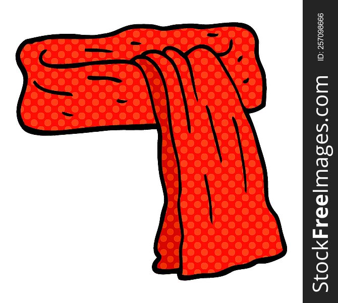 cartoon doodle scarf