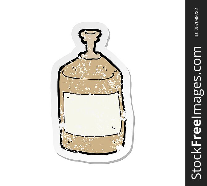 retro distressed sticker of a cartoon old squirt bottle