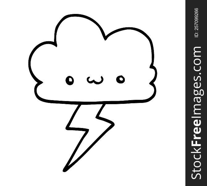 Cartoon Storm Cloud