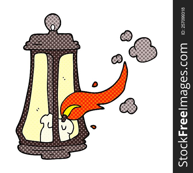 freehand drawn cartoon spooky lantern