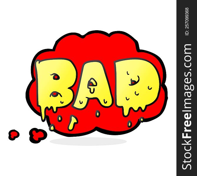 Thought Bubble Cartoon Word Bad