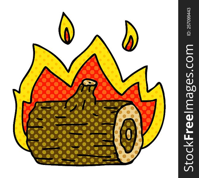 comic book style quirky cartoon campfire. comic book style quirky cartoon campfire