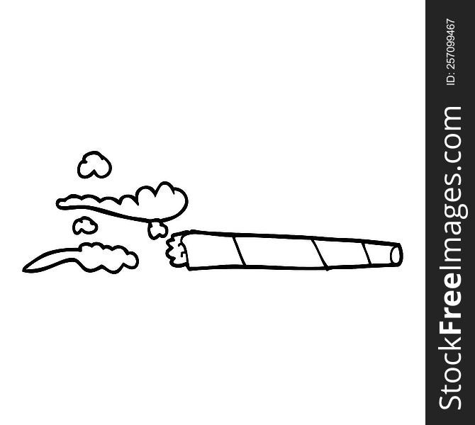 line drawing cartoon lit joint
