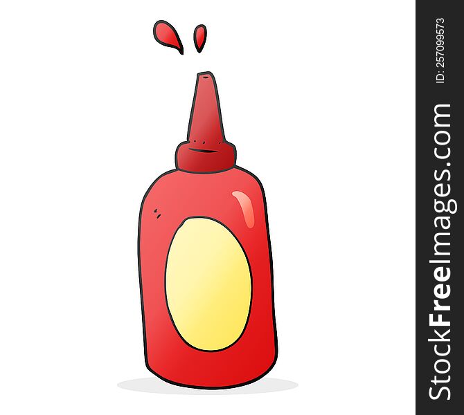 Cartoon Ketchup Bottle