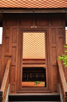 Ancient Thai Style Doorway Royalty Free Stock Image Ancient Thai Style Doorway Royalty Free Stock Image