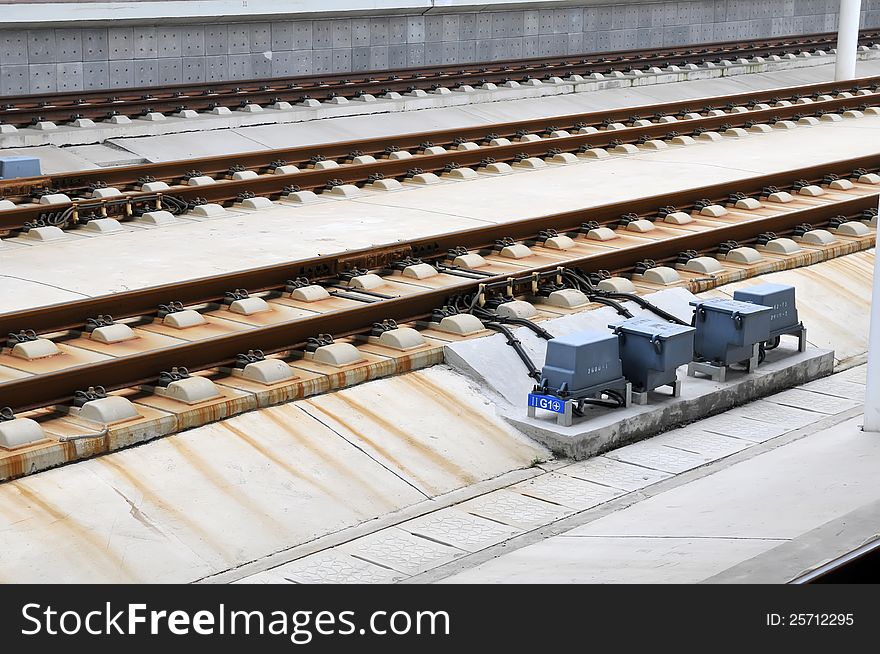 Tracks train control equipment，taken in china. Tracks train control equipment，taken in china