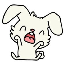 Cartoon Rabbit Yawning Royalty Free Stock Images Cartoon Rabbit Yawning Royalty Free Stock Images