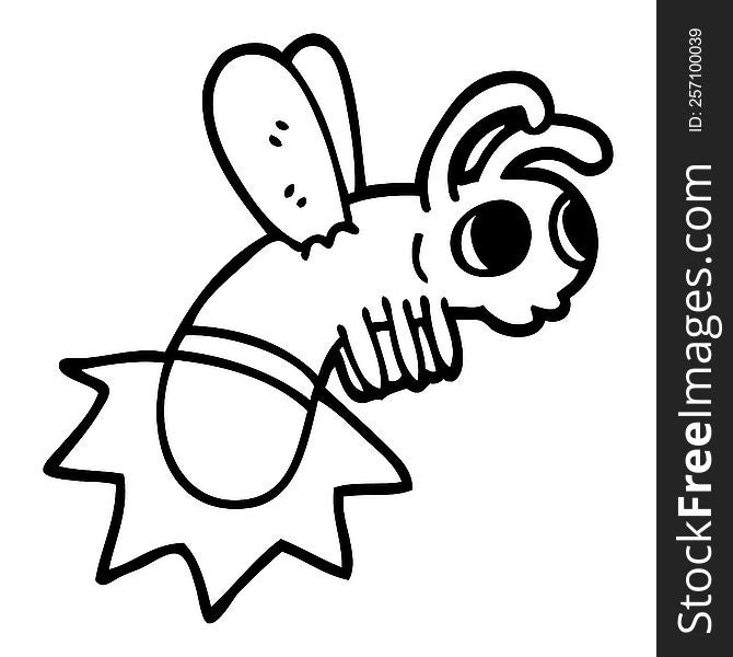 line drawing cartoon glow bug