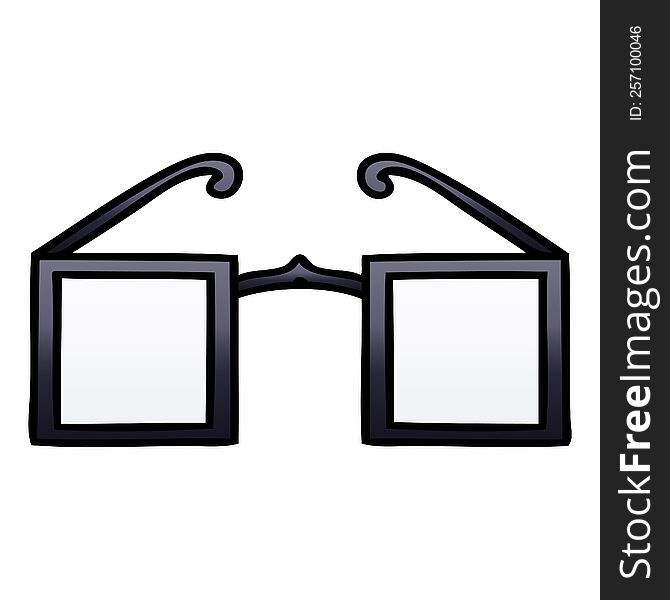 gradient shaded cartoon of a square glasses