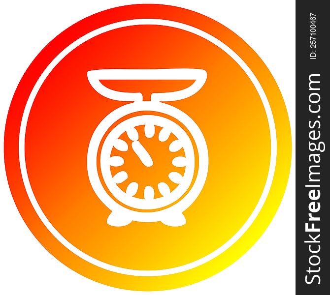 Weighing Scales Circular In Hot Gradient Spectrum