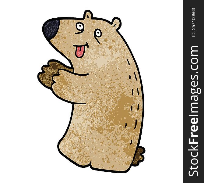 Cartoon Doodle Happy Bear