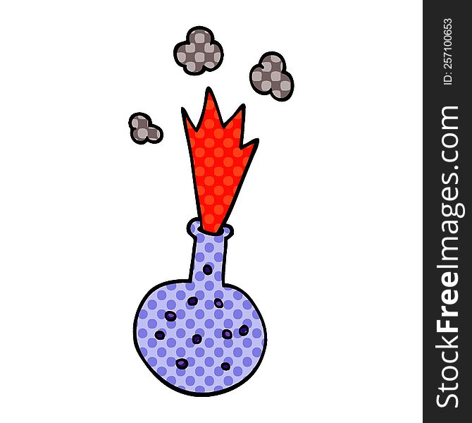 cartoon doodle chemical reaction