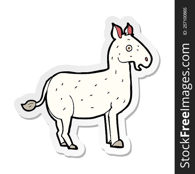 sticker of a cartoon mule