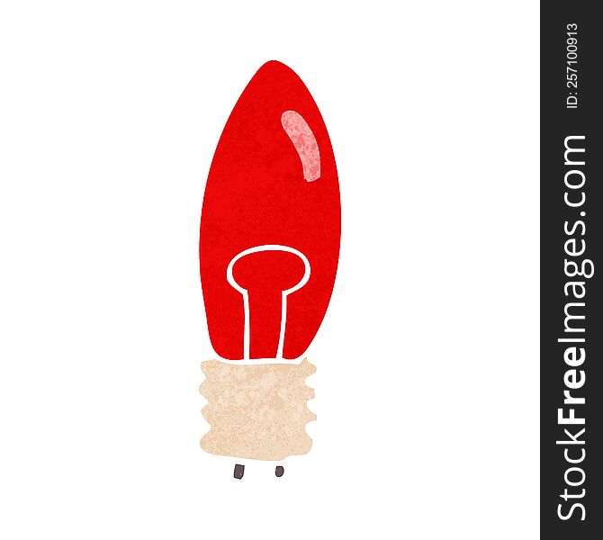 cartoon red light bulb